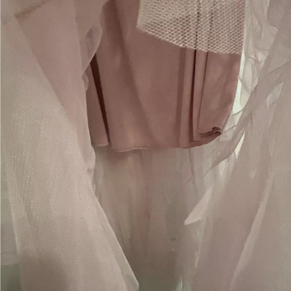 SOHO Apparel Coquette Light Pink Ruffle Tulle Lined Maxi Skirt Size XL - Picture 6 of 7